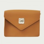 Good Design® Cross Body Nature Leather Bag with Metal Signature Branding